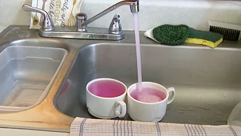 המים הפכו ורודים: תקלה במגדל מים משבשת את חיי התושבים