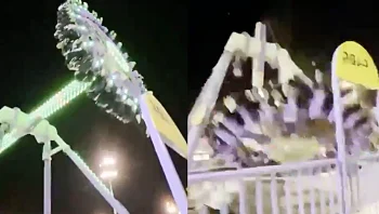 צפו בתיעוד: עשרות פצועים במתקן השעשועים שקרס