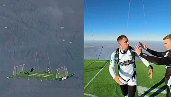 מדהים: שיחקו כדורגל על המגרש הגבוה בעולם