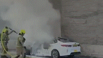 בגלל רכב שעלה באש: שיבושי תנועה קשים באיילון דרום