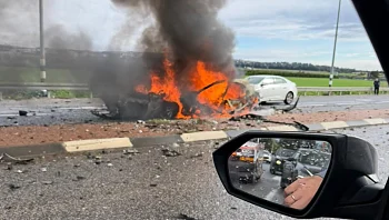 הרוג בפיצוץ רכב בעמק יזרעאל, שני עוברי אורח נפצעו קל