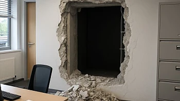 הגבר שבר קיר בעסק שלו - ומצא פריט שלא היה צריך להיחשף