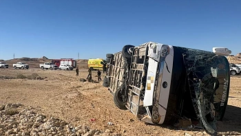 שלוש תאונות במעורבות אוטובוסים בדרום: עשרות נפצעו קל-בינוני
