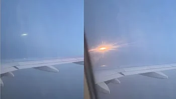 "אני עדיין קצת מזועזע": נוסע תיעד פיצוץ מטאור נדיר מחלון המטוס