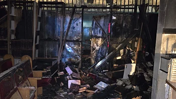 שריפה בבית כנסת ברמלה; חשד להצתה במתחם חלוקת מזון לנזקקים