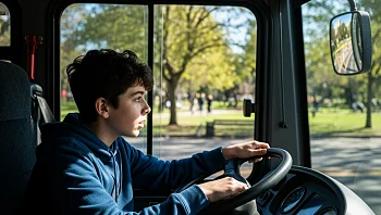 בן 15 גנב אוטובוס ונסע עשרות קילומטרים כדי לאסוף את חברתו