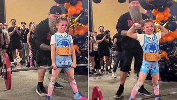 בת 9 הרימה פי 3 ממשקלה, זכתה בתחרות - והדהימה את הקהל