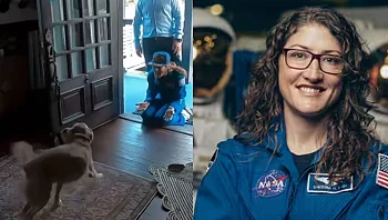 מהירח לדלת: המפגש בין האסטרונאוטית לכלב שחיכה לשובה