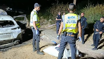 חשד לרצח בכפר קאסם: אישה אותרה ללא רוח חיים ברכב שעלה באש