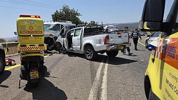 שני פצועים קשה בתאונה בין מיניבוס לרכב פרטי בגליל העליון