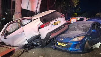 גנב רכב נהרג בתאונה במהלך מרדף בירושלים, שוטר ואזרח נפצעו קל