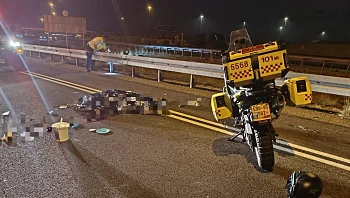 הקטל בדרכים: רוכב אופנוע בן 48 נהרג בתאונה בכביש 7 ליד גדרה