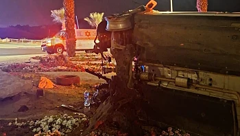 בן 17 נפצע קשה מהתהפכות רכב באשקלון, נער נוסף במצב בינוני