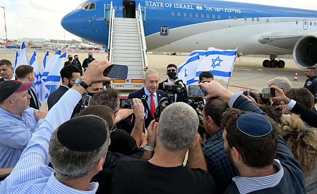 נתניהו לפני המראתו לארה”ב: „אציג לטראמפ עקרונות למו”מ עם איראן” | חדשות 13