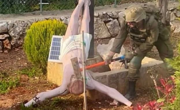 צה”ל מתחקר: חייל תועד מנפץ פסל של ישו בדרום לבנון | חדשות 13