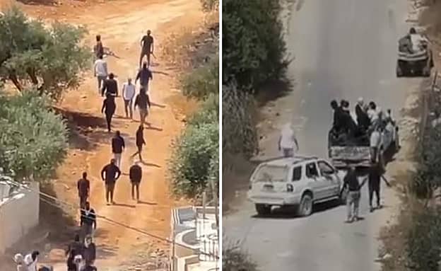 רעולי פנים, בטנדרים: מתנחלים התבצרו בבית בקוסרה ויידו אבנים | חדשות 13