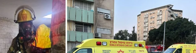 הרוג בשריפה בבית אבות בחיפה, תינוקת חולצה מדירה בוערת בי-ם