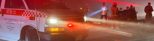 צעירה נהרגה בתאונת דרכים בצומת הערבה, גבר בן 30 נפצע קשה
