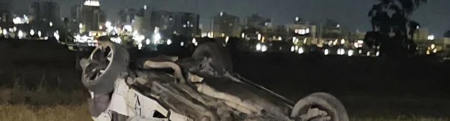 נער בן 15 נהרג בהתהפכות רכב סמוך לב"ש, צעיר כבן 20 נפצע בינוני