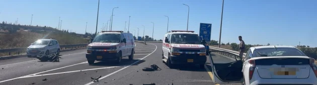 רוכבת אופנוע בת 25 נהרגה מפגיעת רכב סמוך לקריית גת