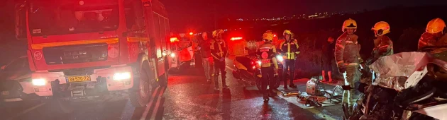 הקטל בדרכים: שני הרוגים בתאונה בגלבוע, גבר ואישה נפצעו קשה