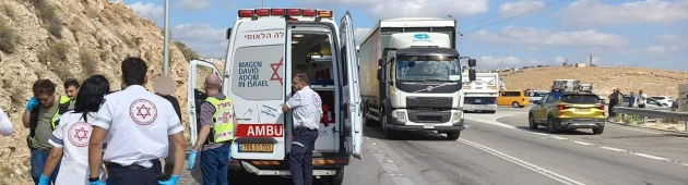 רוכב אופנוע כבן 60 נהרג בתאונה ליד נוקדים שבהרי יהודה