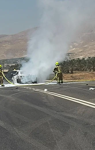 שני רוכבי אופנוע כבני 30 נהרגו בתאונה עם רכב פרטי בבקעת הירדן
