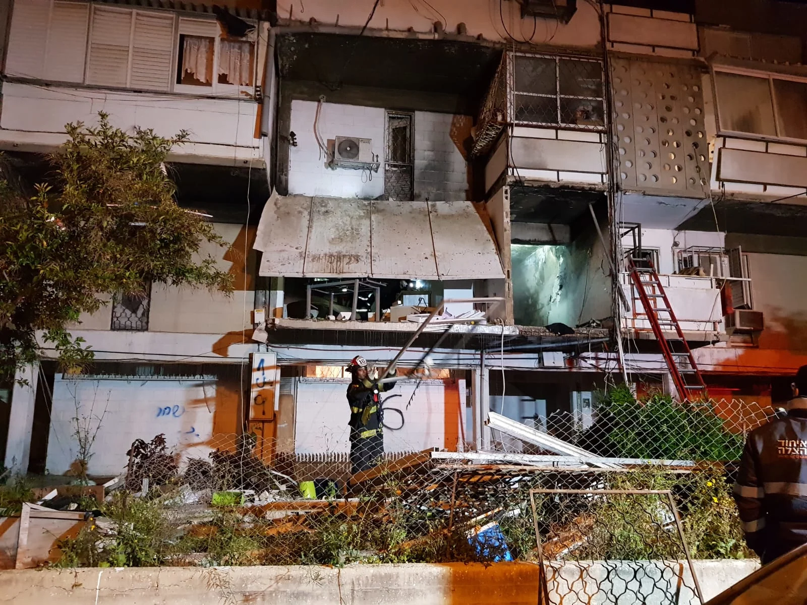הבניין שנפגע מפיצוץ בלון הגז