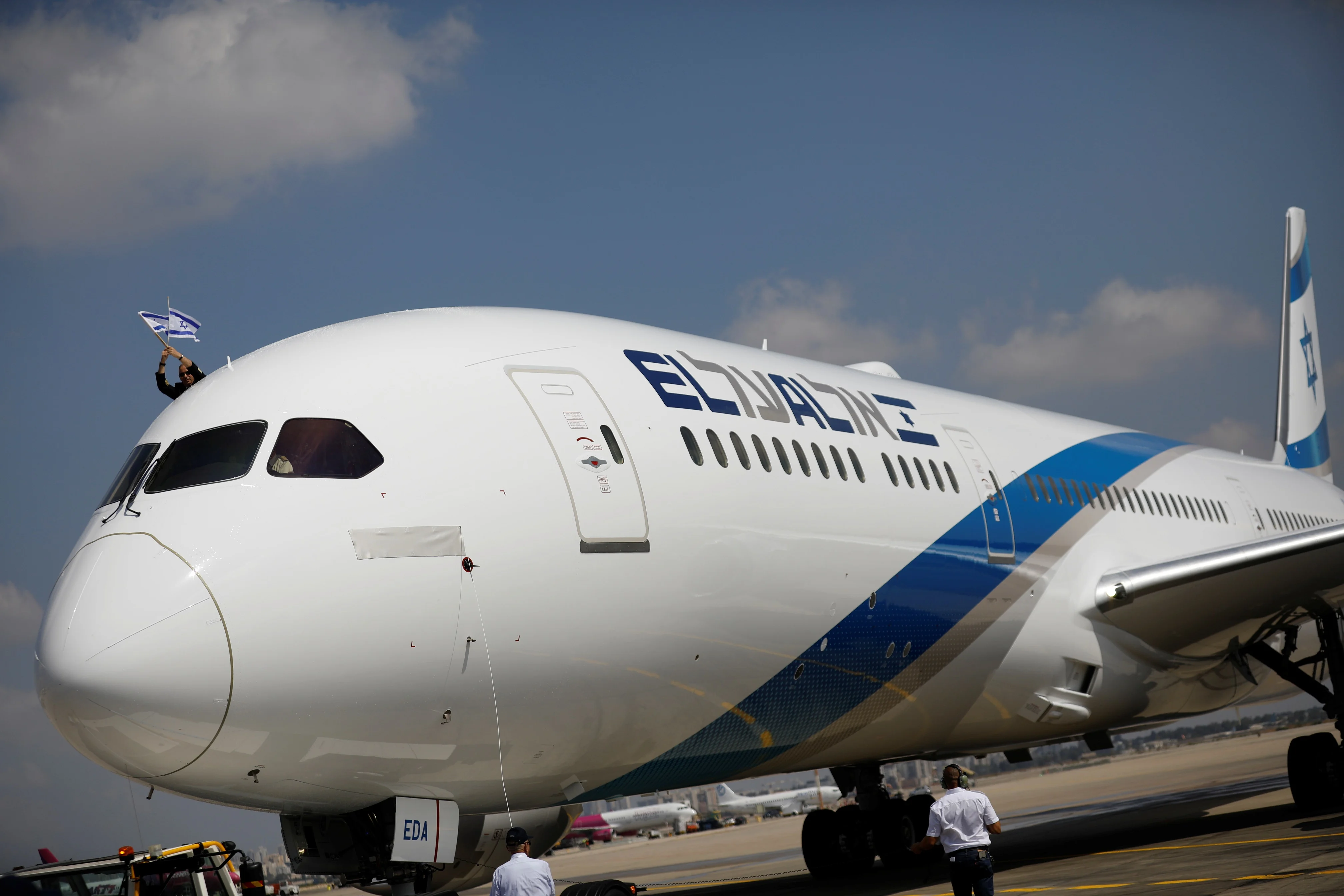 מטוס של חברת אל על בנמל התעופה בן גוריון