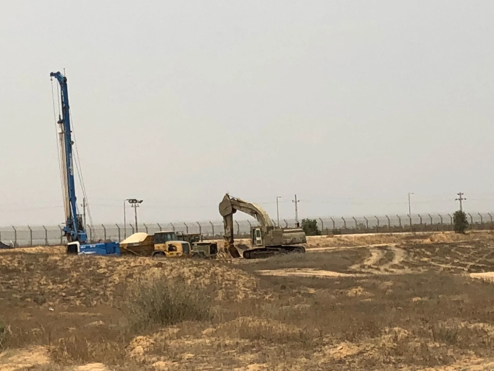 איזור מנהרת הטרור שהותקפה במרחב מעבר כרם שלום