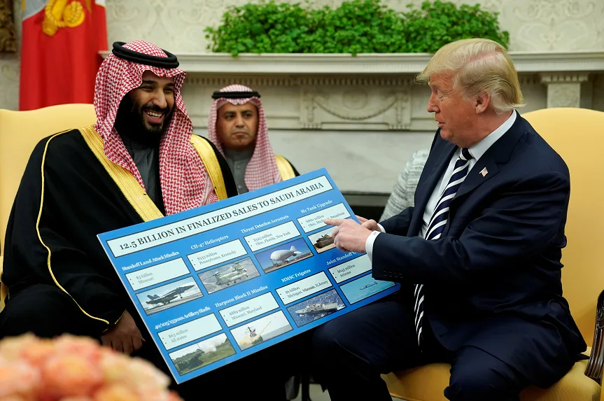 טראמפ ובן סלמאן בפגישה בבית הלבן