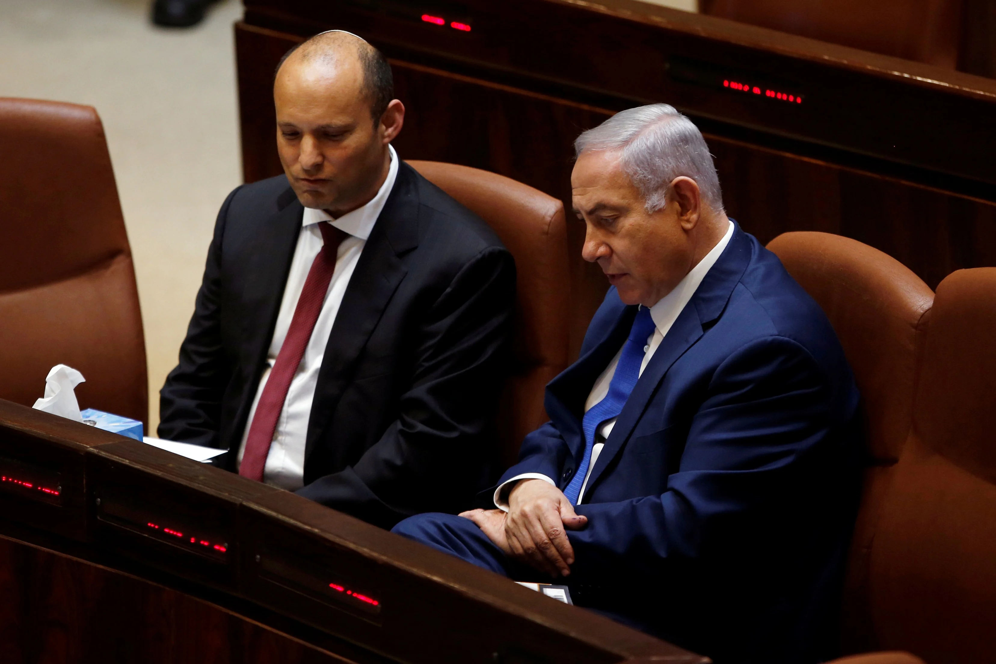 נתניהו ובנט בכנסת