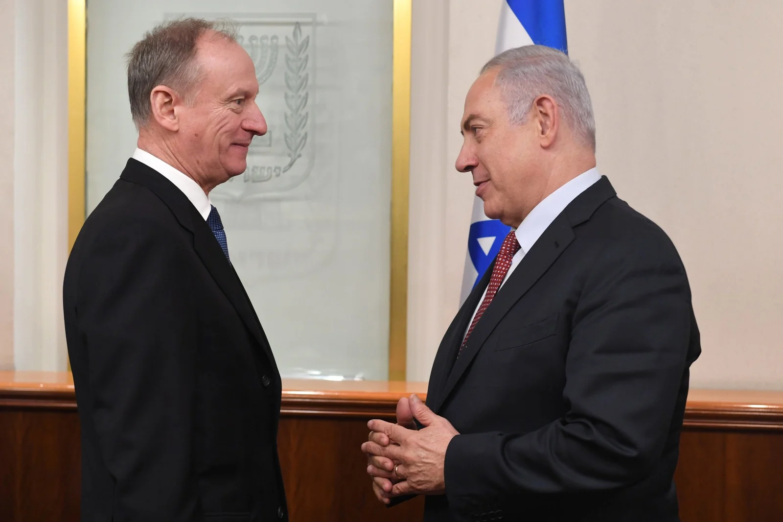 ראש הממשלה בנימין נתניהו וניקולאי פטרושב, ראש המועצה הביטחונית של רוסיה
