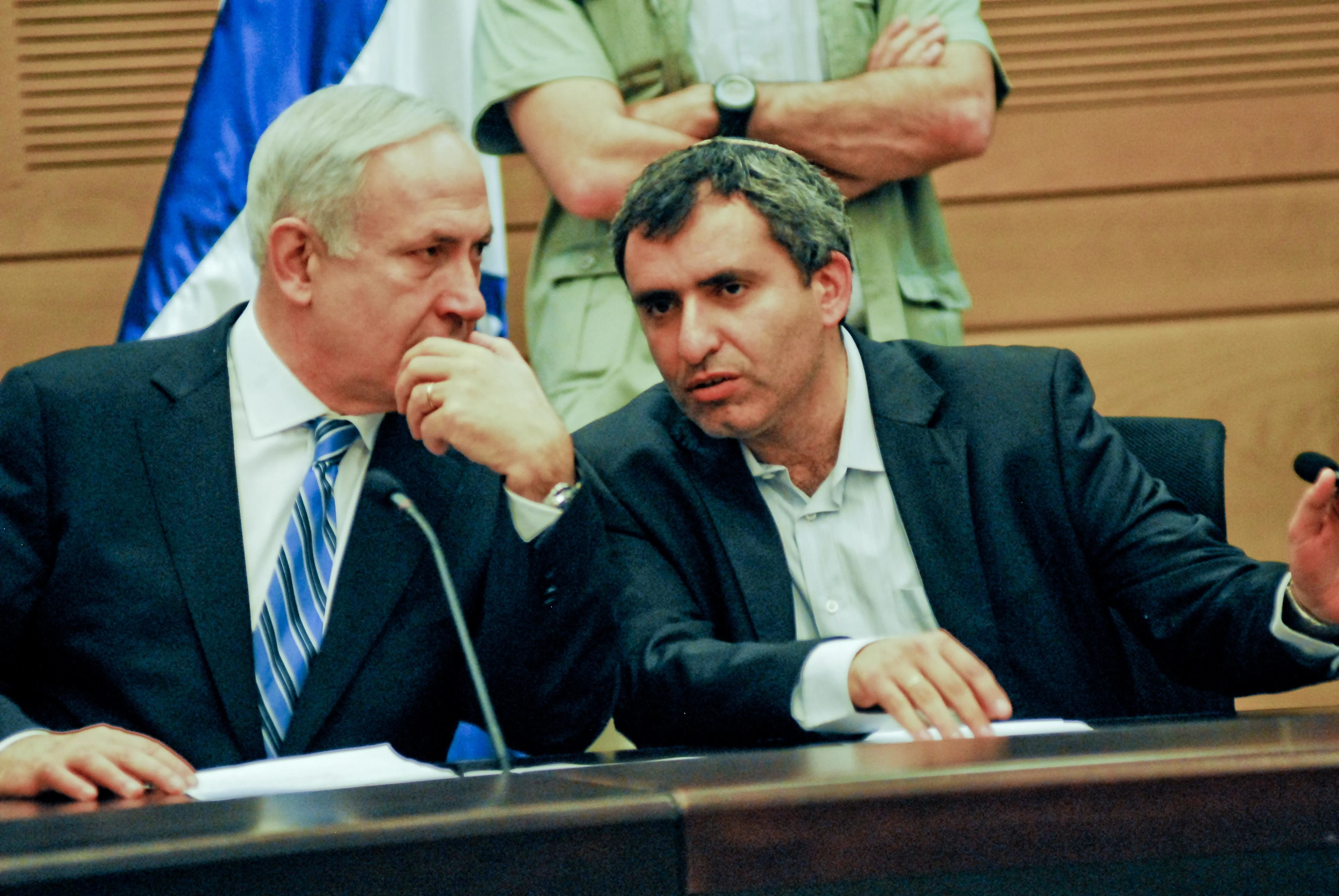 זאב אלקין ובנימין נתניהו. "מנסים ליצור קרע בין ראש הממשלה לליכוד"