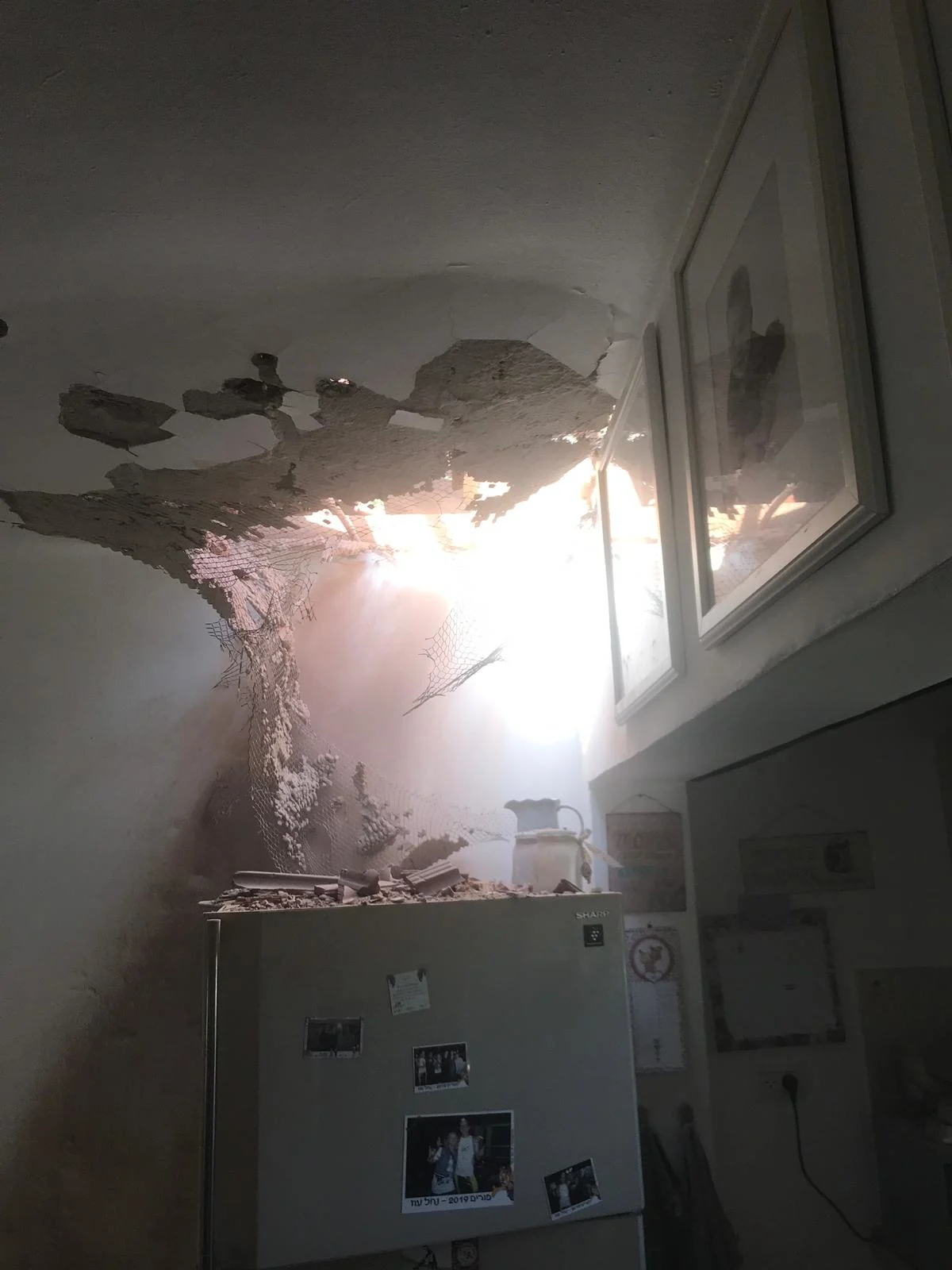 נפילה ישירה בבית בעוטף עזה