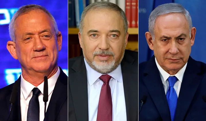 ליברמן, נתניהו וגנץ