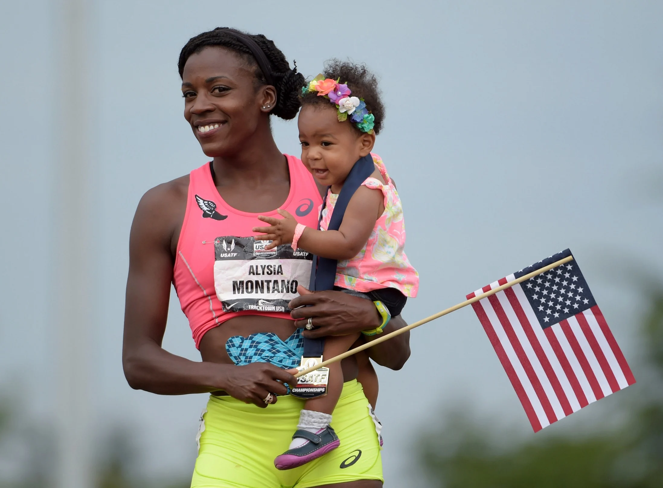 האצנית אליסיה מונטנו ובתה