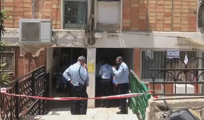 זירת האירוע בירושלים בו נדקר למוות גבר בן 60