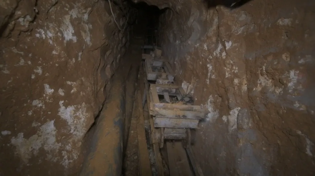 קטע ממנהרת טרור התקפית של ארגון הטרור ''חיזבאללה'' שנחפרה ממרחב הכפר רמיה בדרום לבנון