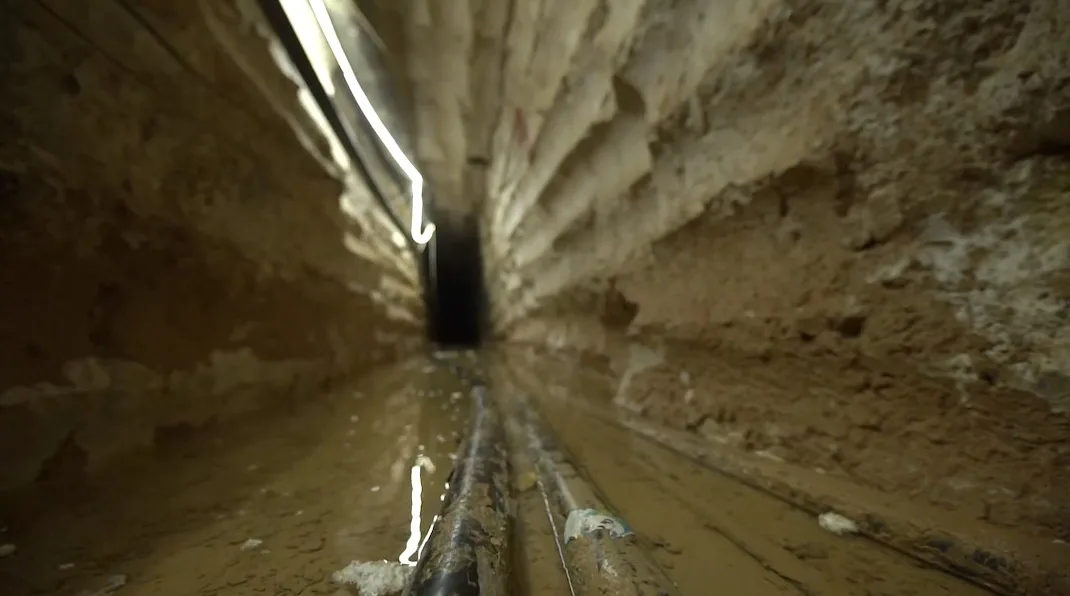 קטע ממנהרת טרור התקפית של ארגון הטרור ''חיזבאללה'' שנחפרה ממרחב הכפר רמיה בדרום לבנון