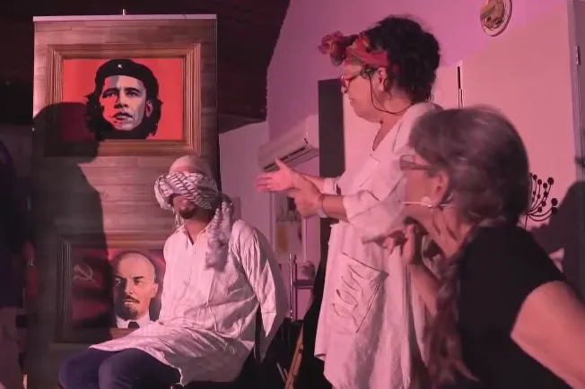 מתוך ההצגה ''נפילים'' (שם זמני) של תושבי עוטף עזה