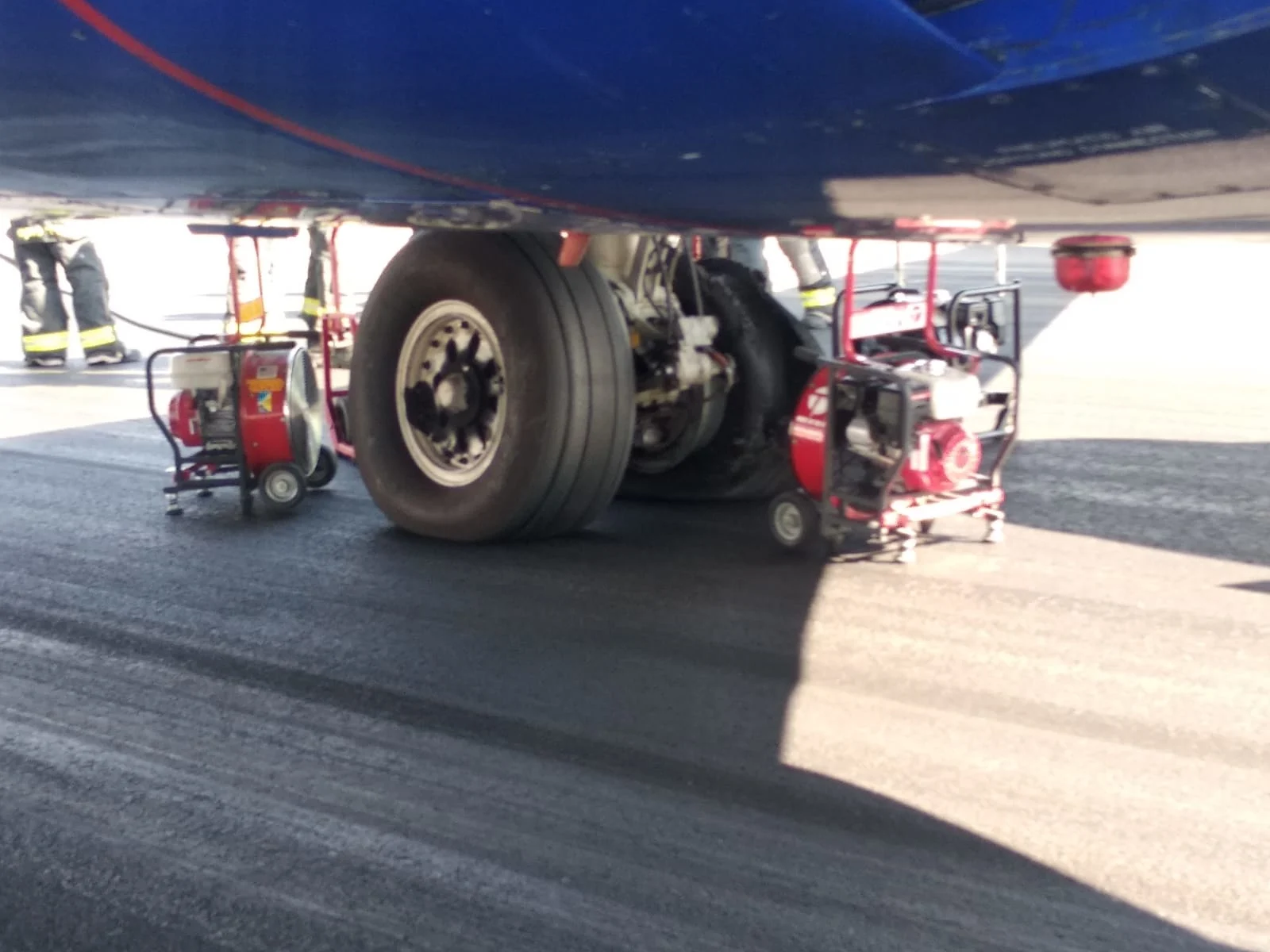 הצמיג הקרוע במטוס שהמריא מגרמניה ונחת בישראל בהצלחה