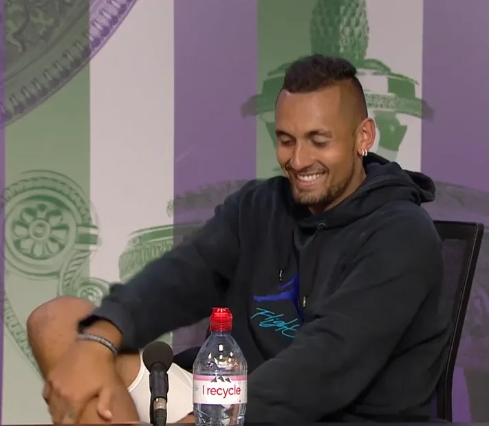 ניק קיריוס במסיבת העיתונאים