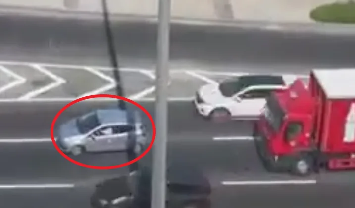 תיעוד מהרכב שנסע כנגד כיוון התנועה באיילון;