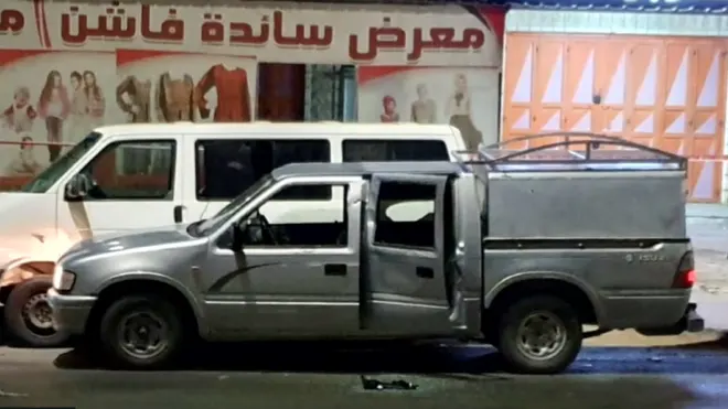 הרכב שבו ישבו הזוג שנרצח בלקיה ובנם