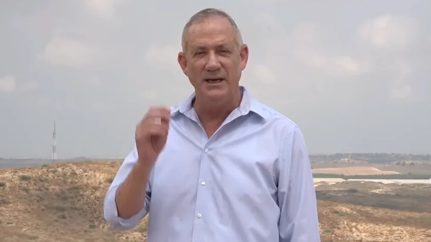 בני גנץ בעוטף עזה