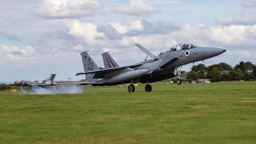 מטוס F15 של חיל האוויר, יבו יטוסו בתרגיל בבריטניה