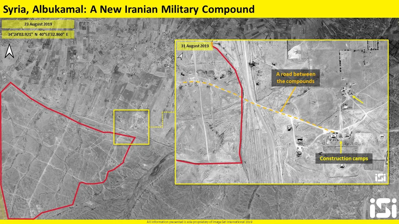 צילומי לווין של בסיס חדש בגבול סוריה עיראק סמוך למעבר אבל כמאל