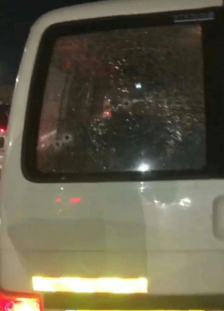 רכבו של באסל עאסי, שנורה למוות במשולש