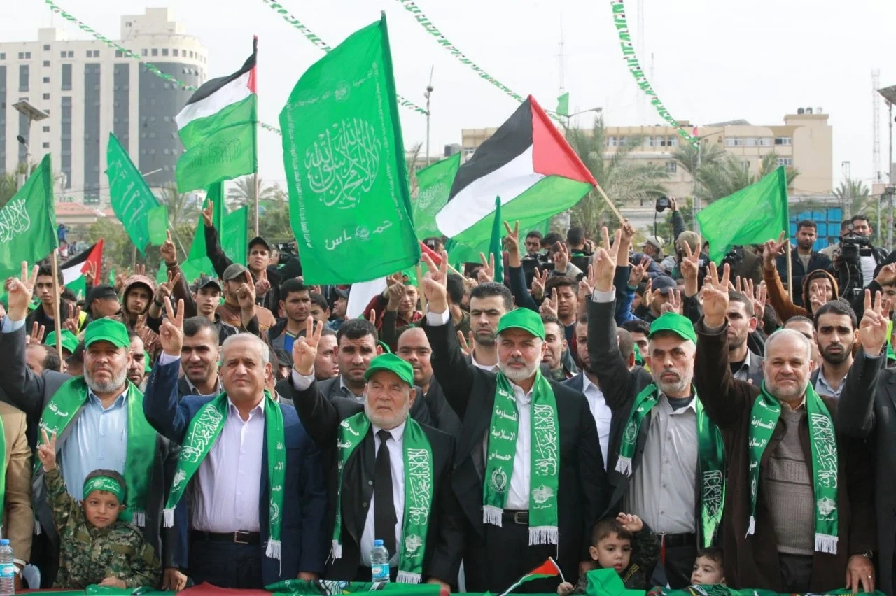 יחיא סינוואר בעצרת לציון 31 שנה להקמת תנועת החמאס